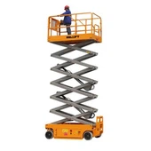 Xe nâng cắt kéo địa hình gồ ghề chạy điện
